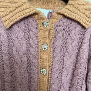 Lush Lavender  Cropped Sweater - Vici Dolls - Size M